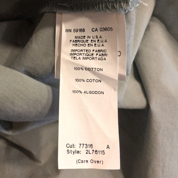 Karen Kane Slate Green Long Sleeve Peasant Blouse Size Small - Picture 6 of 8